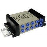 SMC solenoid valve 4 & 5 Port VZ NVV5Z3, DIN Rail Mount, Non Plug-in Manifold, N. American